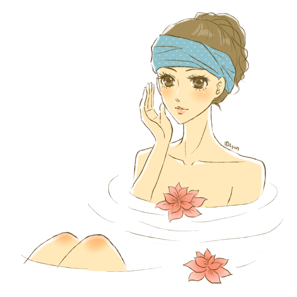 お風呂 入浴中の女性のイラスト 無料の女性イラスト配布 Girl S Illust Web ガールズイラストウェブ